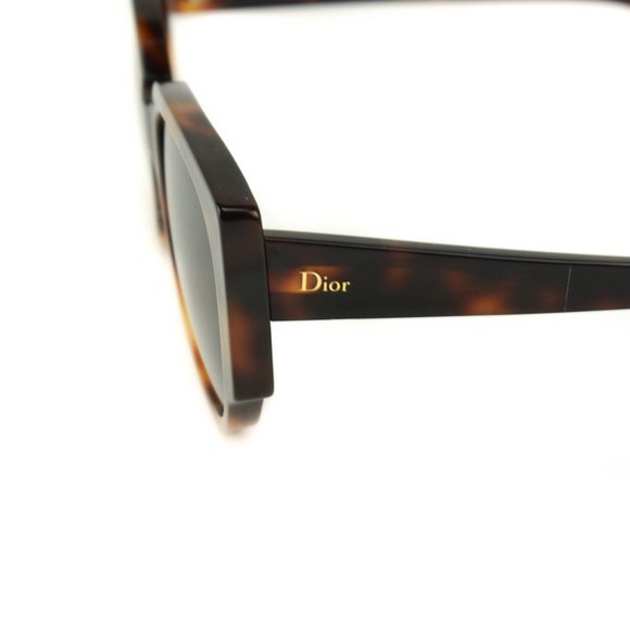DIOR "Night 1": Tortoise Brown Logo Sunglasses mw - Picture 3 of 12